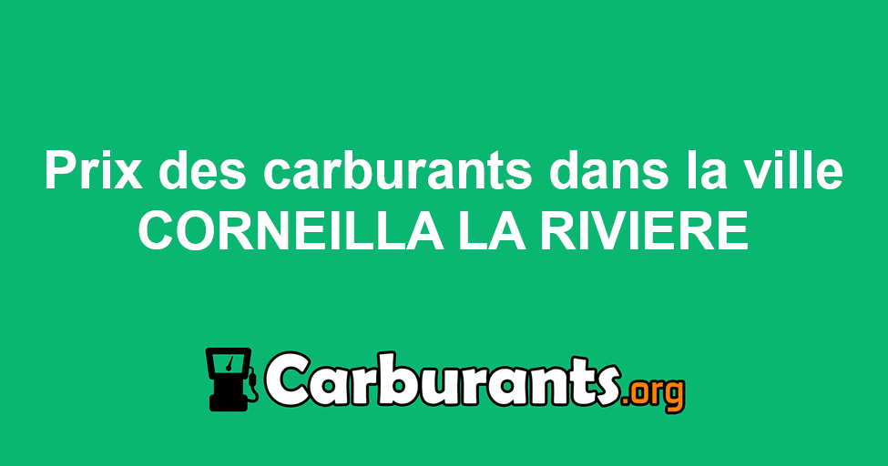 Comparatif des prix du carburant à Corneilla La Riviere (Pyrénées ...